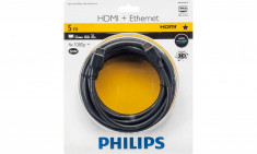 Cablu Philips SWV2434W/10, HDMI cu Ethernet, SWV2434W/10, 5 m, UHD 2160p (4K), 3D foto