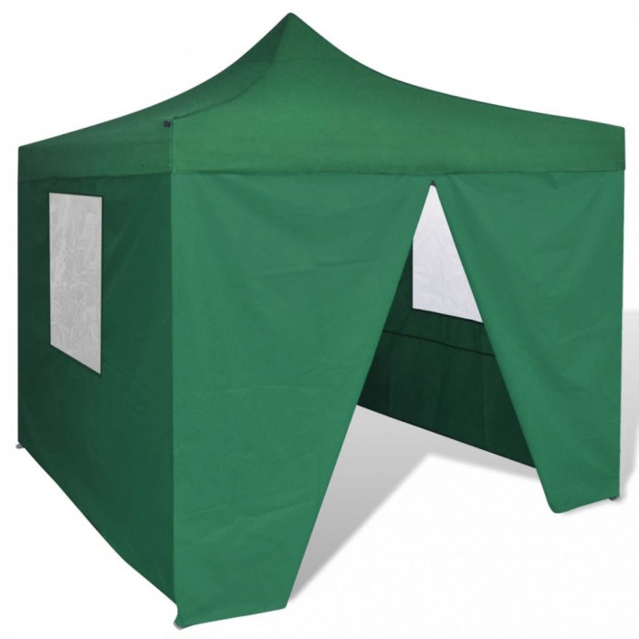 41468 Green Foldable Tent 3 x 3 m with 4 Walls GartenMobel Dekor