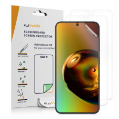 Set 3 Folii de protectie Kwmobile pentru Samsung Galaxy S23, Transparent, Plastic, 60300.1