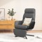 Scaun de relaxare cu taburet, gri deschis, material textil