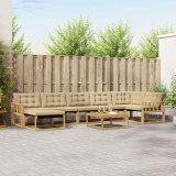vidaXL Set de canapele de exterior 8 pcs Alb și Bej 79 x 79 x 37 cm 3388923