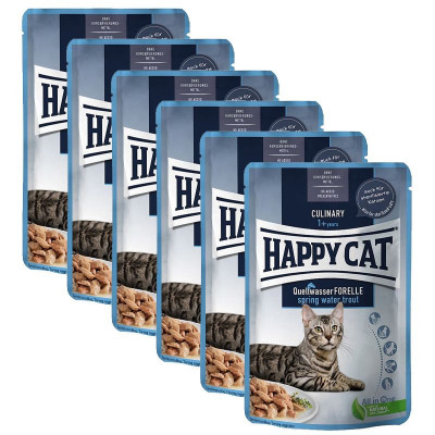 Happy Cat Culinary Quellwasser-Forelle / Păstrăv 6 x 85g foto