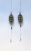 Set 2 Monturi Method Feeder 60-70gr Banda Silicon Pop-Up Wafters Pescuit Crap Somn Platica