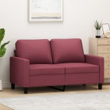 VidaXL Canapea cu 2 locuri, roșu vin, 120 cm, material textil 359161