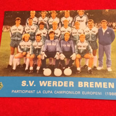 Foto echipa fotbal - WERDER BREMEN (sezonul 1988/1989)