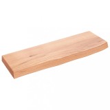 Cumpara ieftin Polita perete maro deschis 60x20x4 cm lemn masiv stejar tratat