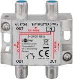 Splitter SAT 3 iesiri pentru dispozitive prin satelit 5-2400MHz Goobay 67002