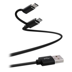 TNB microUSB / USB-C to USB CABLE charge, synchro, 1m, bk &amp;quot;TCUSB2IN1&amp;quot; (timbru verde 0.08 lei) foto