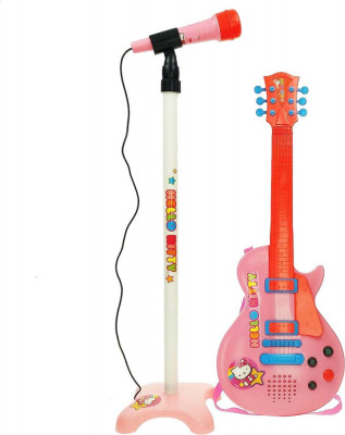 Set chitara si microfon roz Hello Kitty foto
