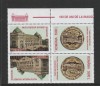 ROMANIA 2002 LP 1575 a 100 ANI INAUGURAREA PALATULUI PTT SERIE TETE-BECHE MNH NESTAMPILATA, Nestampilat