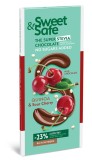 Ciocolata cu indulcitor natural de stevia Sweet&amp;Safe, quinoa si visine, 90g, Sly Nutrition, Sly Nutritia