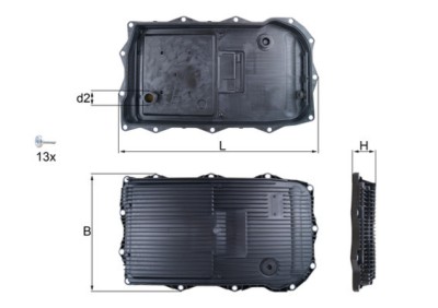 MAHLE HX 184KIT Baie ulei, cutie viteze automata foto