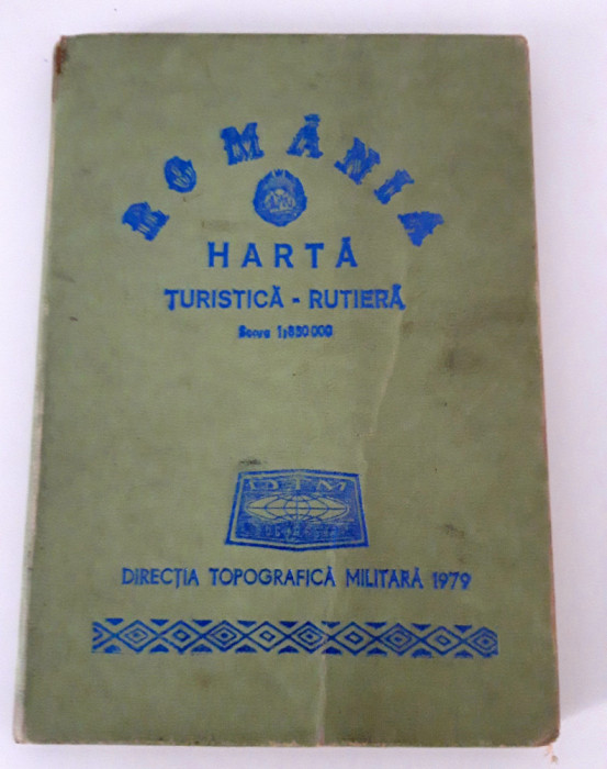 Romania Harta turistica rutiera 1979