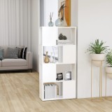 VidaXL Bibliotecă/Separator cameră, alb, 60x24x124,5 cm, PAL