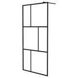 Cumpara ieftin Paravan de dus walk-in, negru, 100x195 cm, sticla securizata