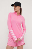 Adidas Performance hanorac de antrenament Hyperglam culoarea roz, cu imprimeu IN6843