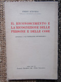 ENRICO ALTAVILLA-IL RECONOSCIMENTO E LA RICOGNIZIONE DELLE PERSONE E DELLE COSE