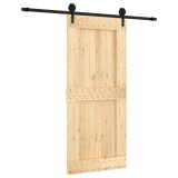 Cumpara ieftin Usa glisanta cu set feronerie, 90x210 cm, lemn masiv de pin