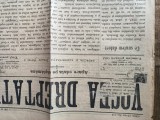 Comunitatea evreiasca sefarda din Romania ziare vechi , VOCEA DREPTATEI ,ziar PERIOADA 1880-1915 Romania Regala