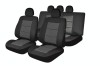 Set Huse Scaun Auto Premium Negru Universal, Textile Tip Original, Compatibil Airbag, Bancheta Rabatabila cu Fermoar