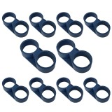 Cumpara ieftin Set 10 x Colier din plastic dublu pentru teava picurare, albastru, NR-7459, 20 mm