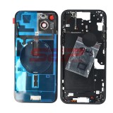 Carcasa Completa iPhone 15 Plus Neagra Originala + Suport SIM, Butoane, Flex Magsafe, Geam Camera