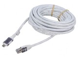 Cablu USB 3.1 RJ45 și USB C 10m alb, Goobay