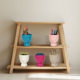 Ghiveci decorativ fata 10 cm, 5 culori pastel, pentru plante sau depozitare, decor interior