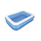 Piscina gonflabila Family, 197x143x49 cm, 440 l, PVC, Albastru/Alb, Dreptunghiulara