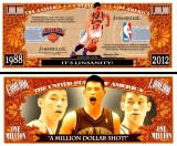 !!! SUA = FANTASY NOTE (TJ6) = JEREMY LIN , JUCATOR DE BASCHET - 2012 - UNC