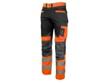 Pantaloni de lucru LAHTI PRO L4051203, mărimea L, negru-portocaliu avertizare