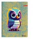 Caiet A5 capsat, 52 file velin, 80g/mp, coperta carton (diverse modele)