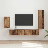 Cumpara ieftin Set comoda TV 4 buc. 31 x 30 x 100 cm Lemn vechi