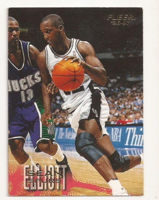 Cartonas baschet NBA Fleer 1996-1997 - nr 98 Sean Elliot - San Antonio Spurs foto