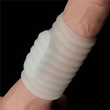 Inel / Manson Penis Cu Vibratii Vibrating Spiral Knights Ring, Alb, Lovetoy
