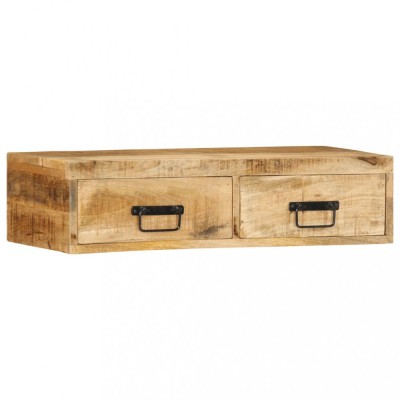 vidaXL Dulap TV montat pe perete 80x30x19 cm, lemn masiv de mango brut foto