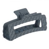 Clamă Păr Femei, Antracit Mat, 12cm, Model Matlasat, Oem