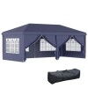 Pavilion Gradina/Comercial ART, Cadru Metalic, Oxford, 6 Pereti, Geanta, Albastru, 5.85x2.95x2.70m