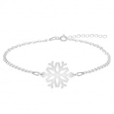 Snowflake - Bratara personalizata argint 925 15+4cm cu pandantiv Fulg