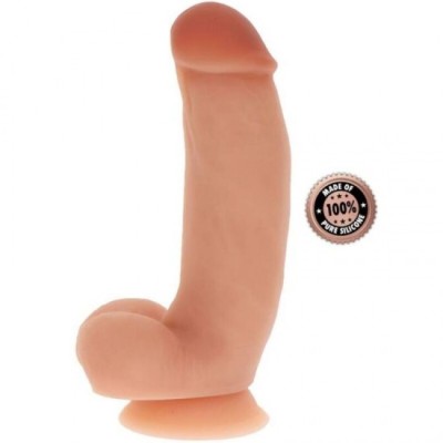 GET REAL - SILICONE DILDO 18 CM W BALLS SKIN foto