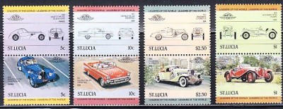 A12 S5 9 - Timbre foarte vechi - Saint Lucia - masini de epoca foto