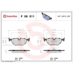Placute frana BMW 3 (E30) 09.82-03.92, 3 (E36) 09.90-11.98, 3 Convertible (E30) 09.82-11.93, 3 Convertible (E36) 03.93-11.99, 3 Coupe (E36) 10.91-05.