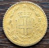 (S) REPLICA MONEDA AUR ITALIA - 20 LIRE 1882, UMBERTO I, PLACATA CU AUR, Europa