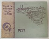 CATALOG DE PREZENTARE AL FIRMEI GERMANE DE COVOARE , PATURI , CARPETE KOCH und TE KOCK , MARCA &#039; DER HALBMOND - TEPPICH &#039; , 1927 , VEZI DESCRIEREA