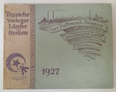 CATALOG DE PREZENTARE AL FIRMEI GERMANE DE COVOARE , PATURI , CARPETE KOCH und TE KOCK , MARCA &#039; DER HALBMOND - TEPPICH &#039; , 1927 , VEZI DESCRIEREA