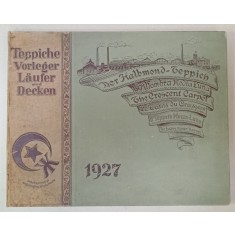CATALOG DE PREZENTARE AL FIRMEI GERMANE DE COVOARE , PATURI , CARPETE KOCH und TE KOCK , MARCA &#039; DER HALBMOND - TEPPICH &#039; , 1927 , VEZI DESCRIEREA