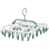 Uscator de rufe suspendat flippy, cu 40 carlige, rotire 360 grade, protectie vant, pliabil, patrat, mateiral plastic, usor de depozitat, multifunction