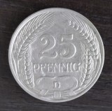 Moneda Germania - 25 Pfennig 1910 - D