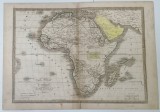 HARTA ' CARTE GENERALE DE L 'AFRIQUE ' dresse par BEAUPRE , 1839