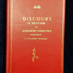 DISCOURS DE M. ALEXANDRE DUMAS FILS REPONSE DE M. HAUSSONVILLE - PARIS, 1875